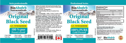 Bio Absorb Black Seed Oil Cold Pressed Capsules. 200 softgels, 500mg (50-Day Supply). No Aftertaste. - dailyvitalstore