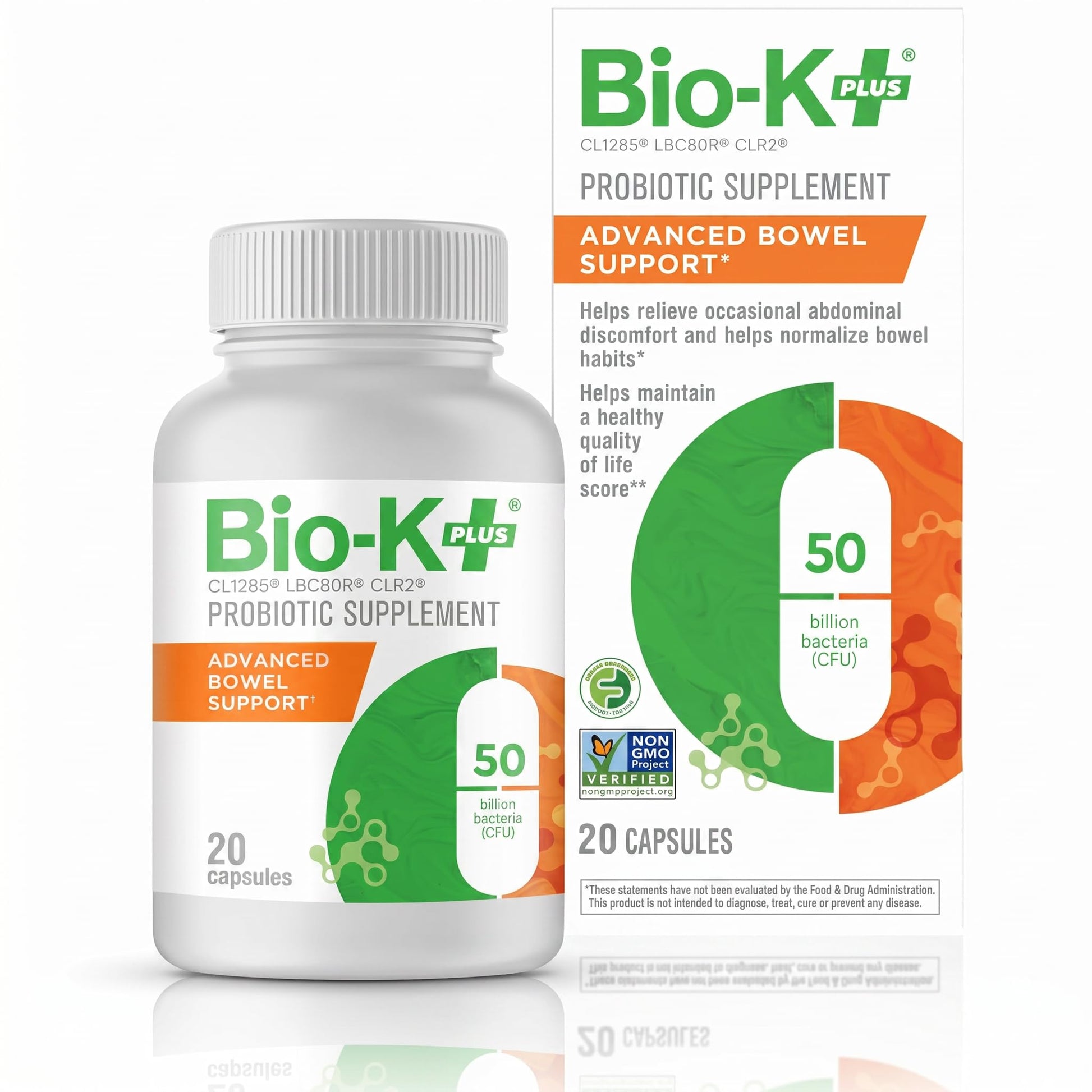 Bio-K+ Probiotic Advanced Bowel Support – 50 Billion CFU – Vegan, Gluten-Free, Non-GMO – Supports Digestive Health & Regularity - dailyvitalstore