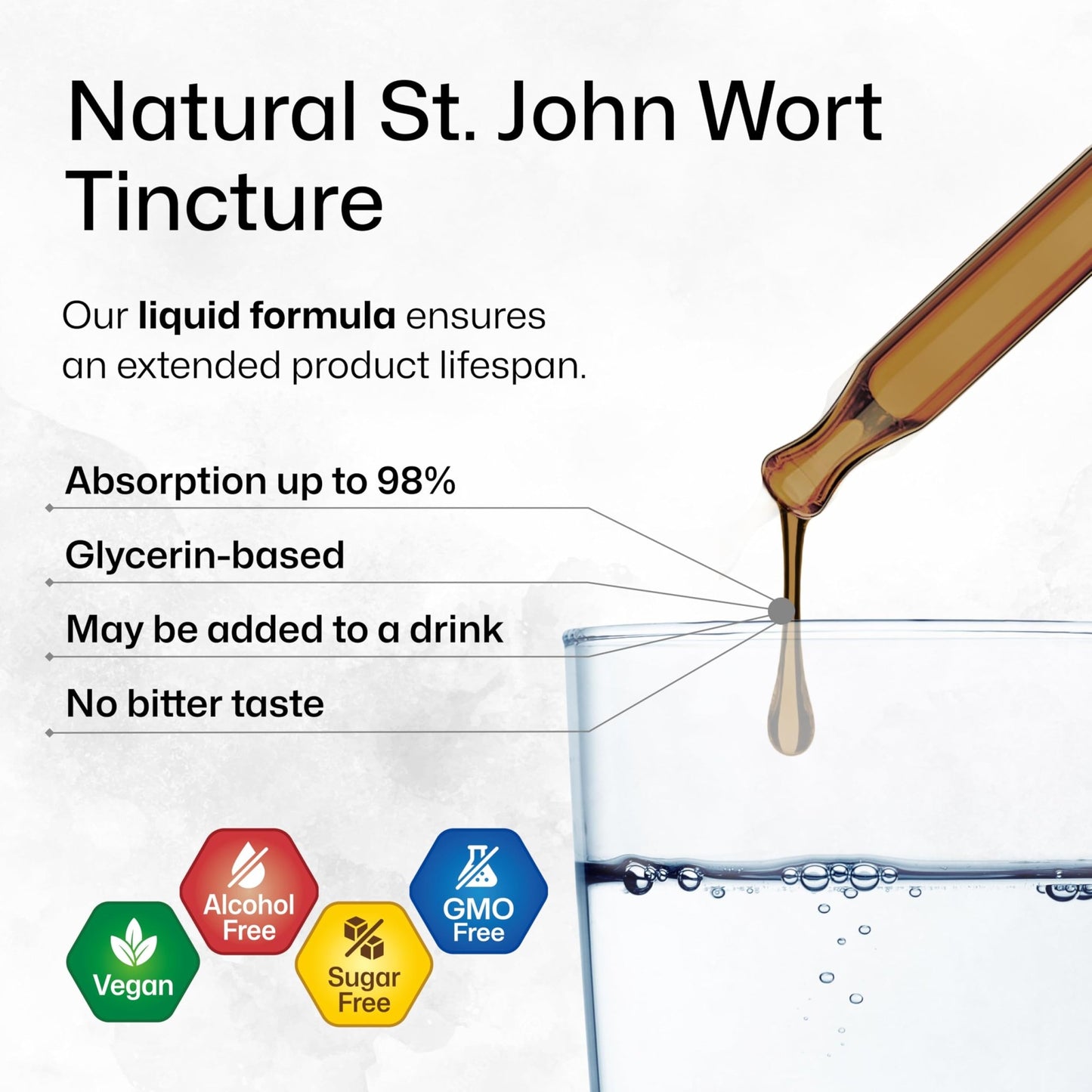 BIO KRAUTER® St Johns Wort for Calm & Mood Support - Vegan St. John's Wort for Relaxation & Emotional Wellness Support - Calm Drops 2 Fl.Oz., 28-Day Supply, Alcohol & Sugar Free Herbal Supplements - dailyvitalstore