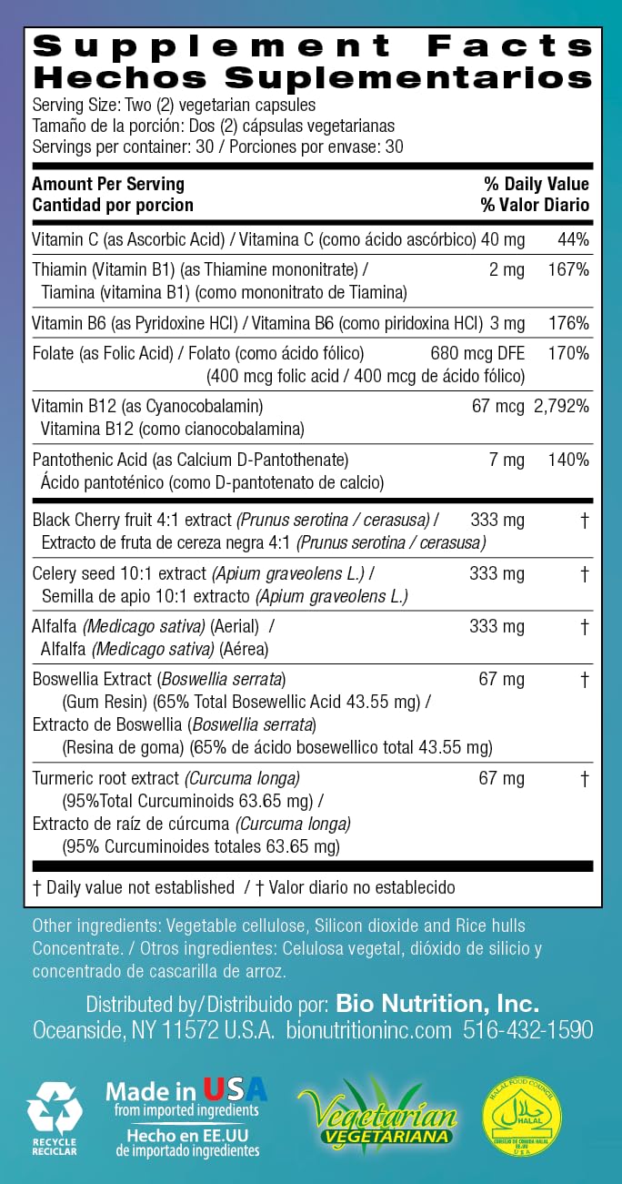Bio Nutrition 2 Pack Urilow 60 Vegetarian Capsules | Natural Support for Urinary Health | Promotes a Healthy Uric Acid Balance - dailyvitalstore