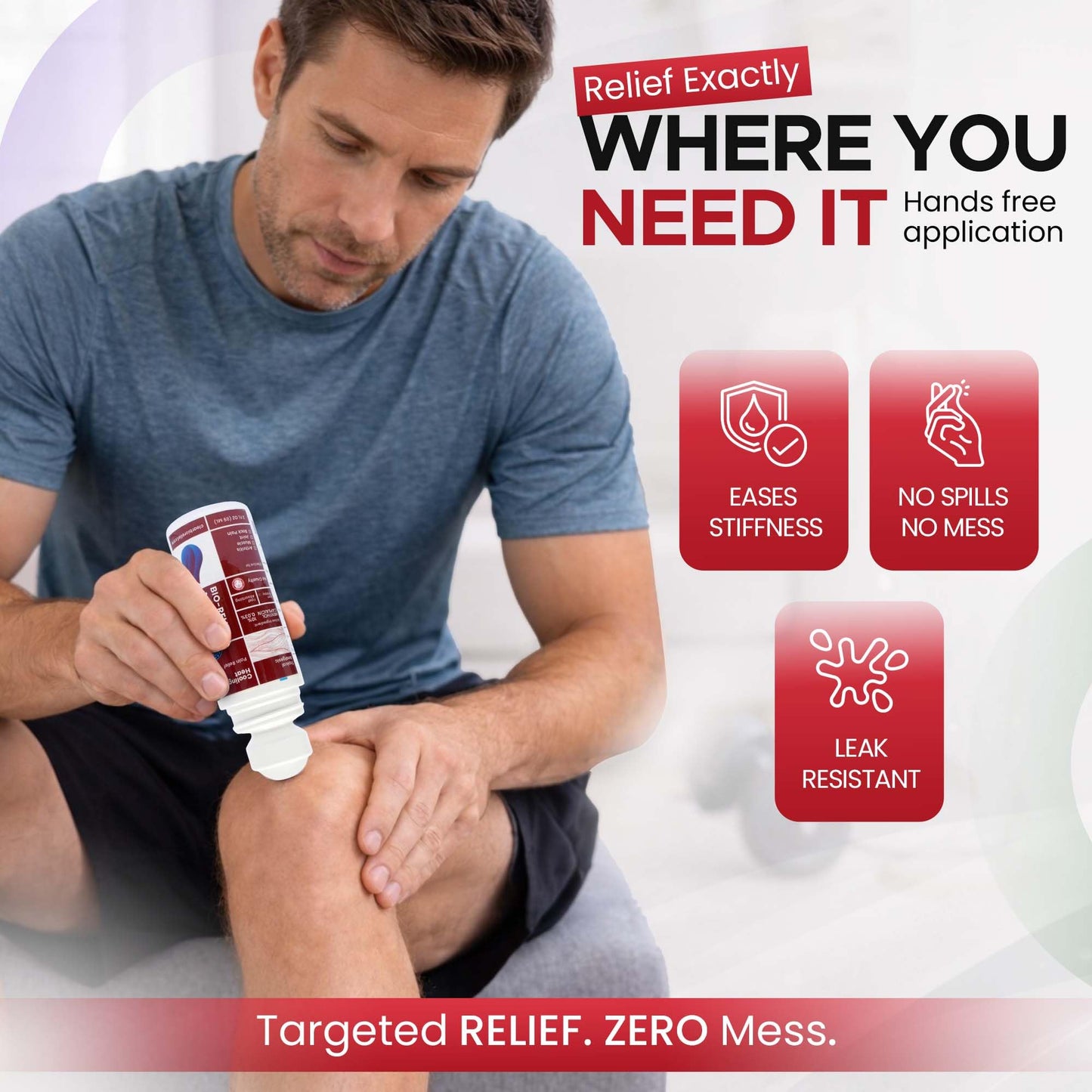 BIO-RELIEF +CH Pain Relief Roll On w 10% Methanol | Highly Effective, Cool & Topical Pain Relief Extra Strength for Arthritis,Muscle,Joint & Back | Easy Roll On Maximum Strength, Made in USA - dailyvitalstore