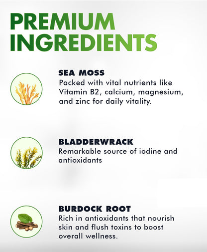 BIO VITALICA Sea Moss Gummies – with Bladderwrack & Burdock Root – Wildcrafted Gel + Powder – Vegan, Keto, Non-GMO, Gluten-Free – Fruity Mineral-Rich Gummies – 50 Count (3 Pack) - dailyvitalstore