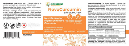 BIOBDMC NovoCurcumin-Next Generation Highly Enhanced Curcumin- 120 Capsules - dailyvitalstore