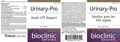 Bioclinic Naturals Urinary-Pro 60 Tablets - dailyvitalstore