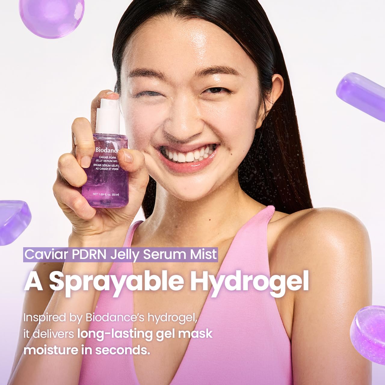 BIODANCE Caviar PDRN Jelly Serum Mist, Hydrating Face Mist, Revitalizing & Radiance Face Spray, Sprayable Hydrogel, Travel Essentials & Self Care Gifts - dailyvitalstore