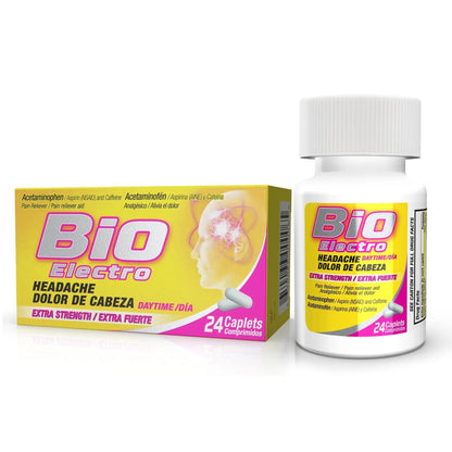 BioElectro Extra Strength Pain & Headache Relief Tablets, 24 Count - dailyvitalstore