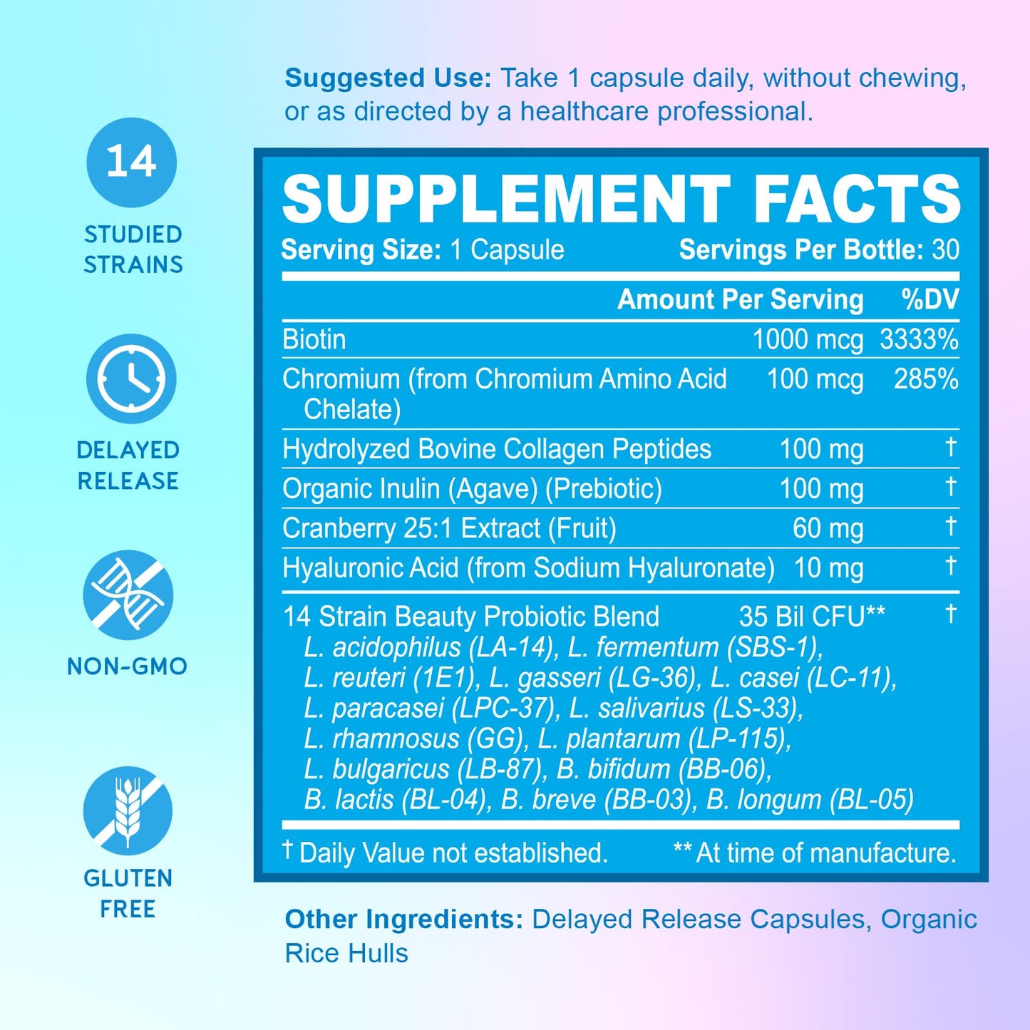 BioEmblem Beauty Probiotics for Women and Joint Support - dailyvitalstore