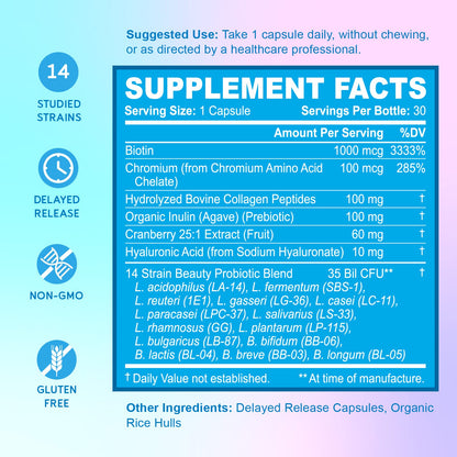 BioEmblem Beauty Probiotics for Women and Joint Support - dailyvitalstore