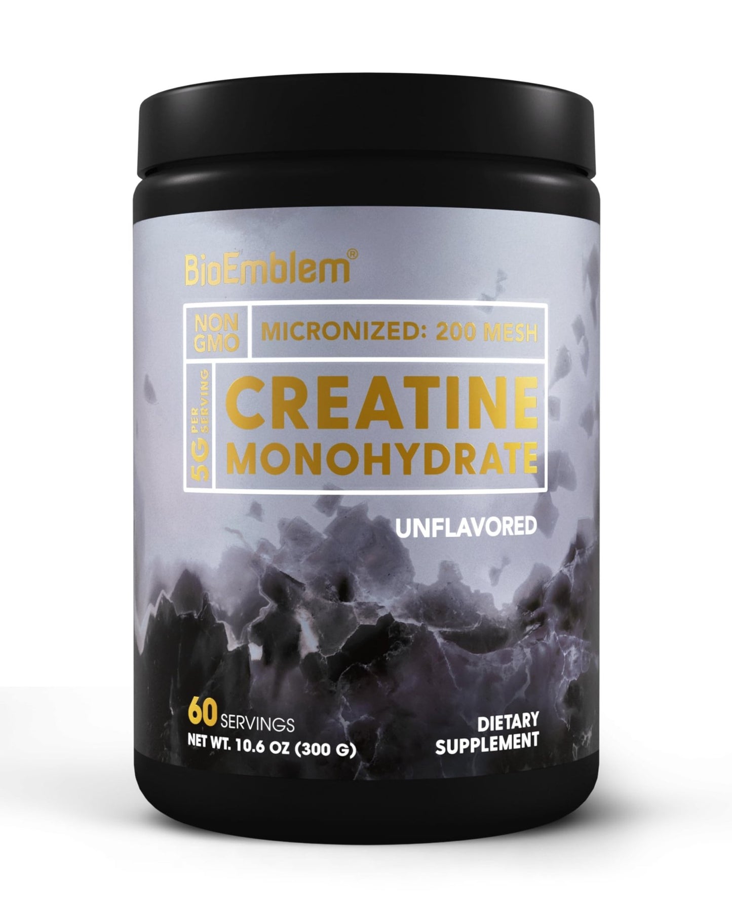 BioEmblem Creatine Monohydrate Powder - Unflavored Micronized Creatine Easily Mixes - Muscle Strength, Workout Recovery, Exercise Performance - dailyvitalstore