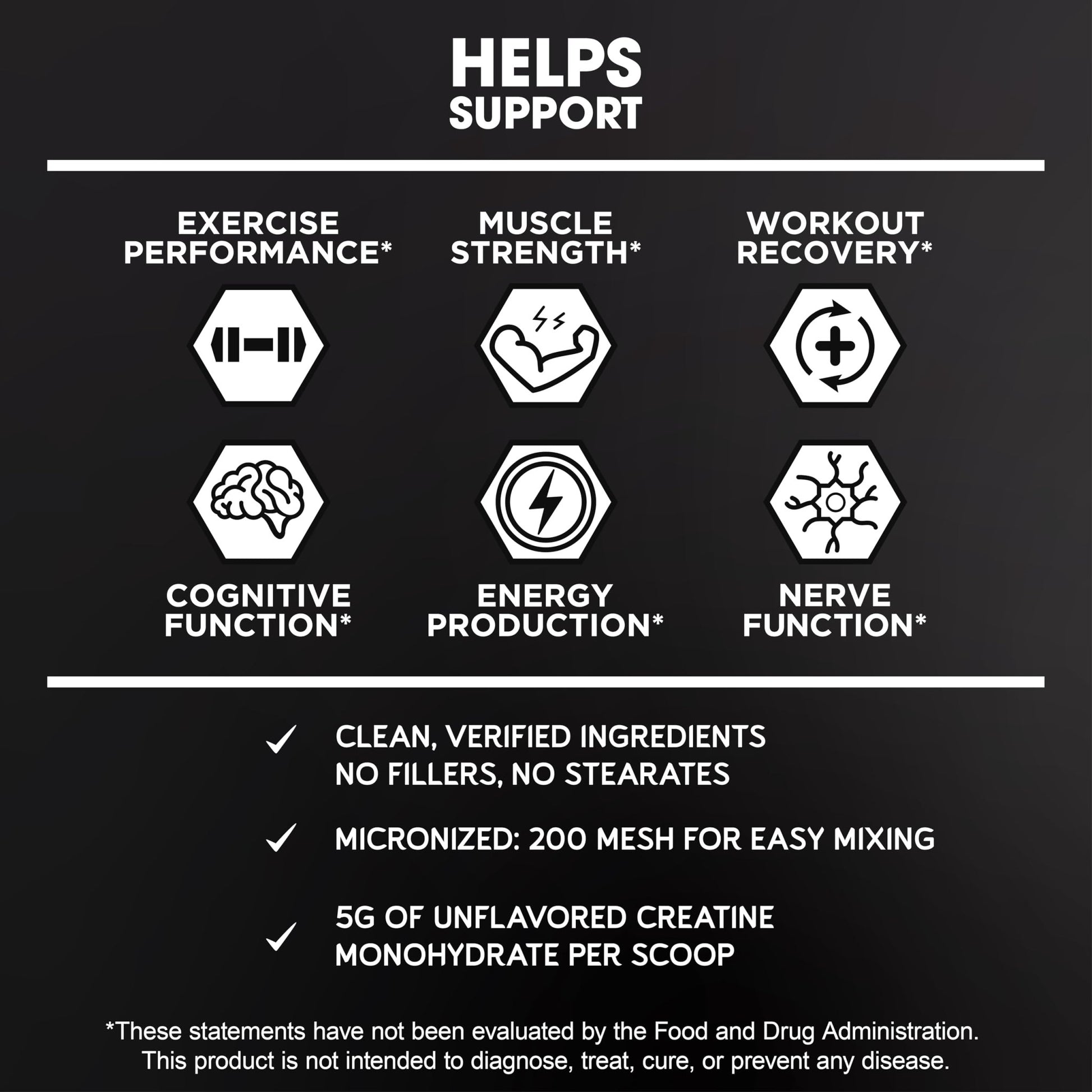 BioEmblem Creatine Monohydrate Powder - Unflavored Micronized Creatine Easily Mixes - Muscle Strength, Workout Recovery, Exercise Performance - dailyvitalstore