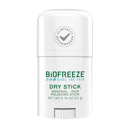 Biofreeze Dry Stick, Mess-Free Relief for Neck, Shoulder, Knee, Hip, Hand & Joint, Cooling Menthol Pain Relief Stick, Up to 100 Uses - dailyvitalstore