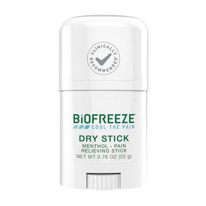 Biofreeze Dry Stick, Mess-Free Relief for Neck, Shoulder, Knee, Hip, Hand & Joint, Cooling Menthol Pain Relief Stick, Up to 100 Uses - dailyvitalstore