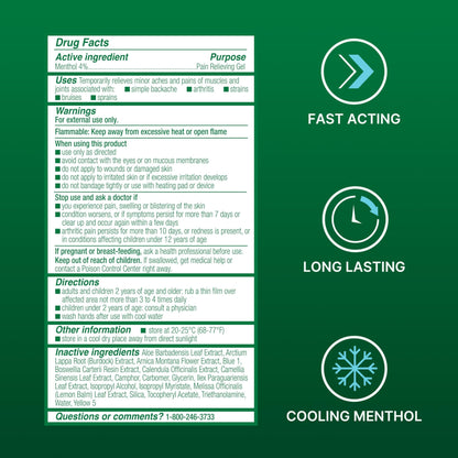 Biofreeze Gel Pain Relief, Knee & Lower Back Pain Relief, Arthritis Pain Reliever, Sore Muscle Relief, Neck Pain Relief, Cooling Joint Pain Relief, Menthol Gel 3 Fl Oz - dailyvitalstore