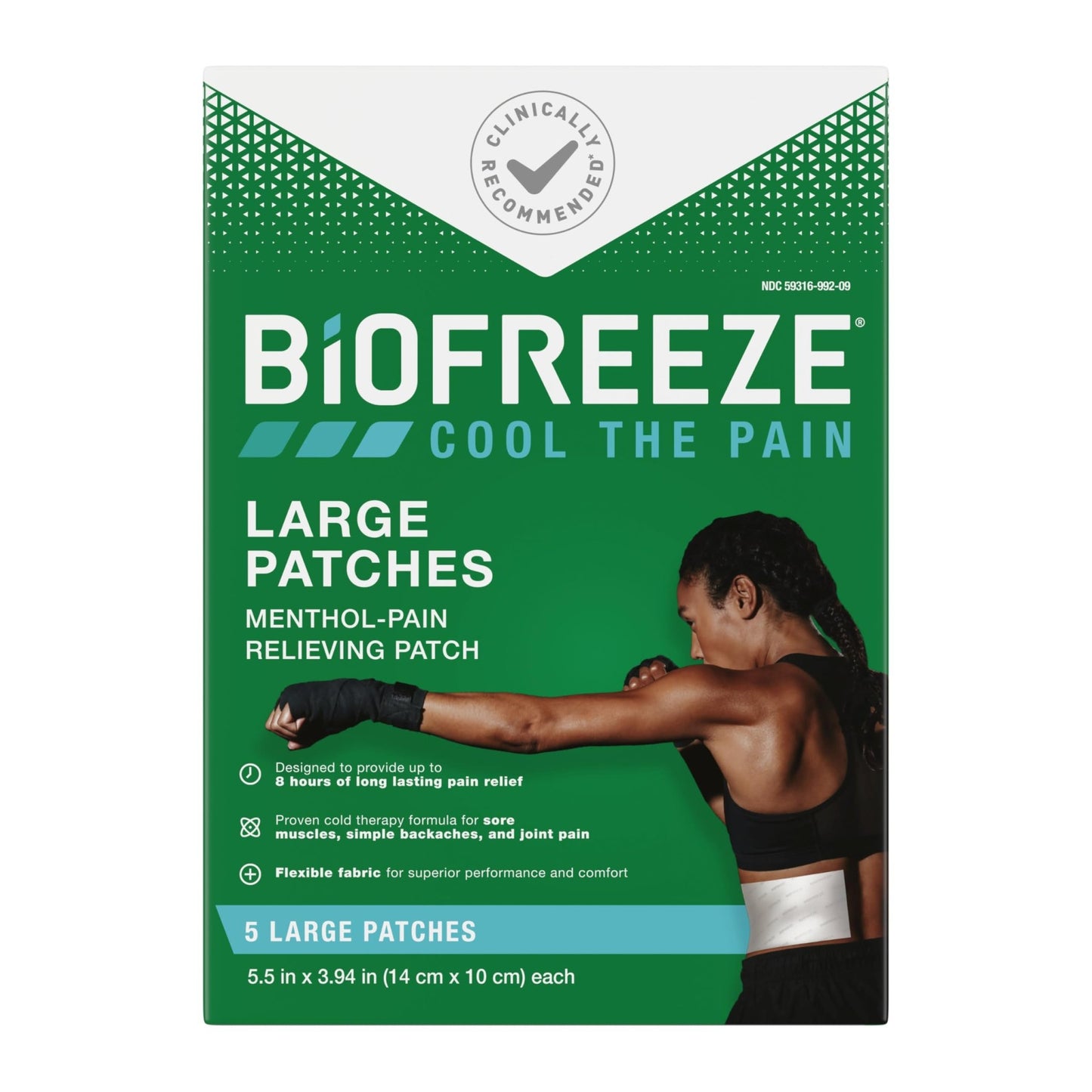 Biofreeze Menthol Pain Relieving Patches (5 Patches Per Box) Up To 8 Hours Of Pain Relief From Sore Muscles, Arthritis, Backaches, Spains, Bruises, Strains And Joint Pain (Package May Vary) - dailyvitalstore