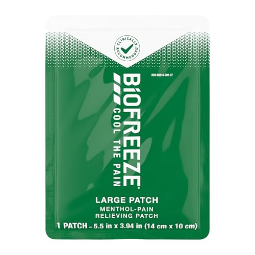 Biofreeze Menthol Pain Relieving Patches (5 Patches Per Box) Up To 8 Hours Of Pain Relief From Sore Muscles, Arthritis, Backaches, Spains, Bruises, Strains And Joint Pain (Package May Vary) - dailyvitalstore