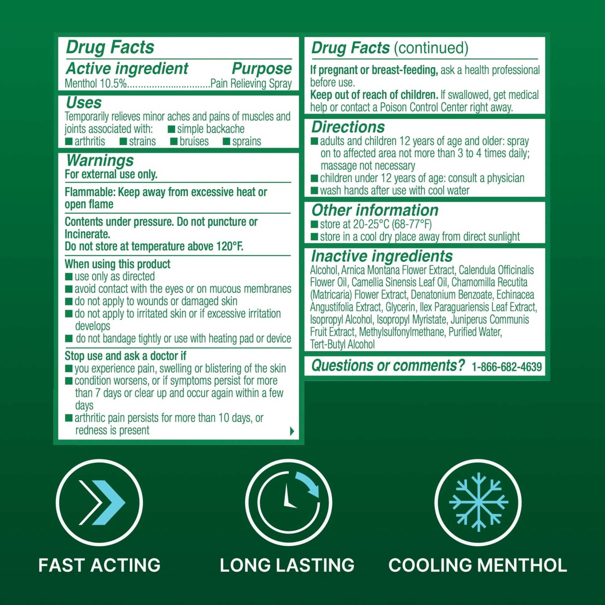 Biofreeze Menthol Pain Relieving Spray 3 FL OZ Colorless Aerosol Spray for Pain Relief Associated with Sore Muscles, Arthritis, Simple Backaches, and Joint Pain (Packaging May Vary) - dailyvitalstore