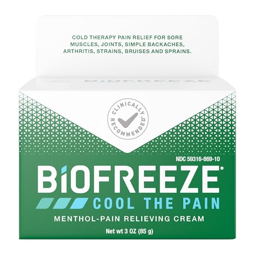 Biofreeze Pain Relief Cream for Knee, Neck, Hip, Joint, Shoulder, & Simple Backache, Arthritis Pain Reliever, Sore Muscle Relief, Cooling Menthol Pain Cream, 3 Oz - dailyvitalstore