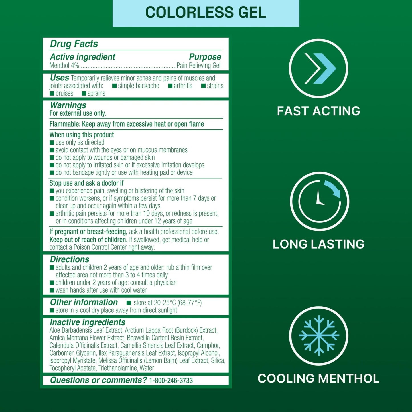 Biofreeze Pain Relief Gel for Knee, Neck, Hip, Joint, Shoulder, & Simple Backache, Arthritis Pain Reliever, Sore Muscle Relief, Colorless Menthol Gel 4 Fl Oz (Pack of 3) - dailyvitalstore