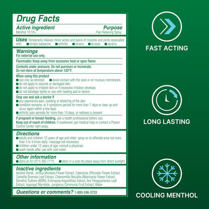 Biofreeze Pain Relief Spray, Arthritis Pain Reliever, Knee & Lower Back Pain Relief, Sore Muscle Relief, Neck Pain Relief, 2 Pack (4 FL OZ Biofreeze Menthol Spray) - dailyvitalstore