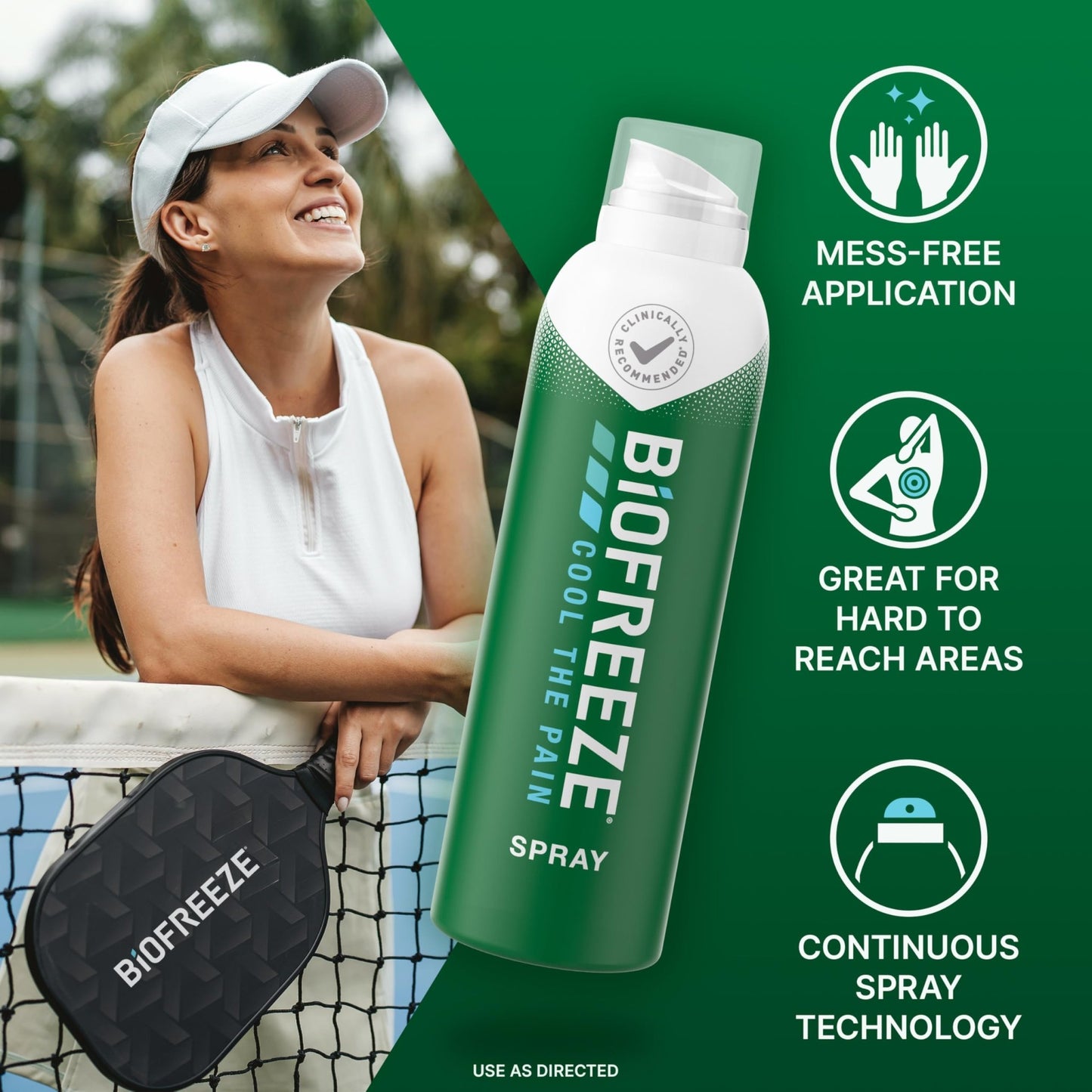 Biofreeze Pain Relief Spray, Arthritis Pain Reliever, Knee & Lower Back Pain Relief, Sore Muscle Relief, Neck Pain Relief, 2 Pack (4 FL OZ Biofreeze Menthol Spray) - dailyvitalstore