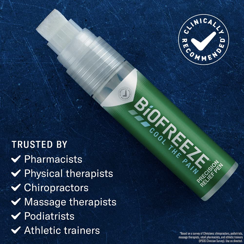 Biofreeze Precision Pain Relief Pen, Arthritis Pain Reliever, Mess-Free Cooling Joint Pain Relief, Menthol Pain Relief Liquid 1.15 Fl Oz - dailyvitalstore