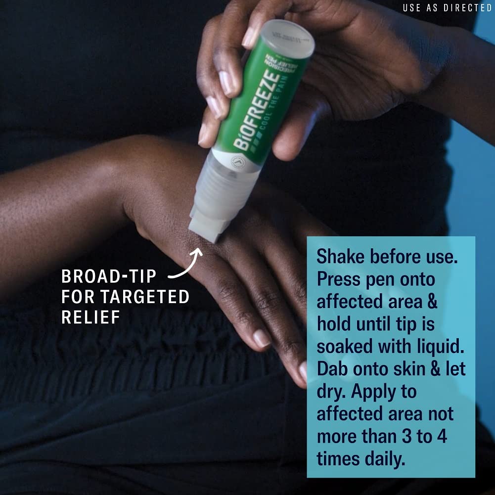 Biofreeze Precision Pain Relief Pen, Arthritis Pain Reliever, Mess-Free Cooling Joint Pain Relief, Menthol Pain Relief Liquid 1.15 Fl Oz - dailyvitalstore