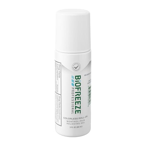 Biofreeze Professional Colorless Pain Relief Roll On, Knee & Simple Backache Relief, Arthritis Pain Reliever, Neck Pain Relief, Cooling Joint Pain Relief, Roll-On Menthol Gel 3 Fl Oz - dailyvitalstore