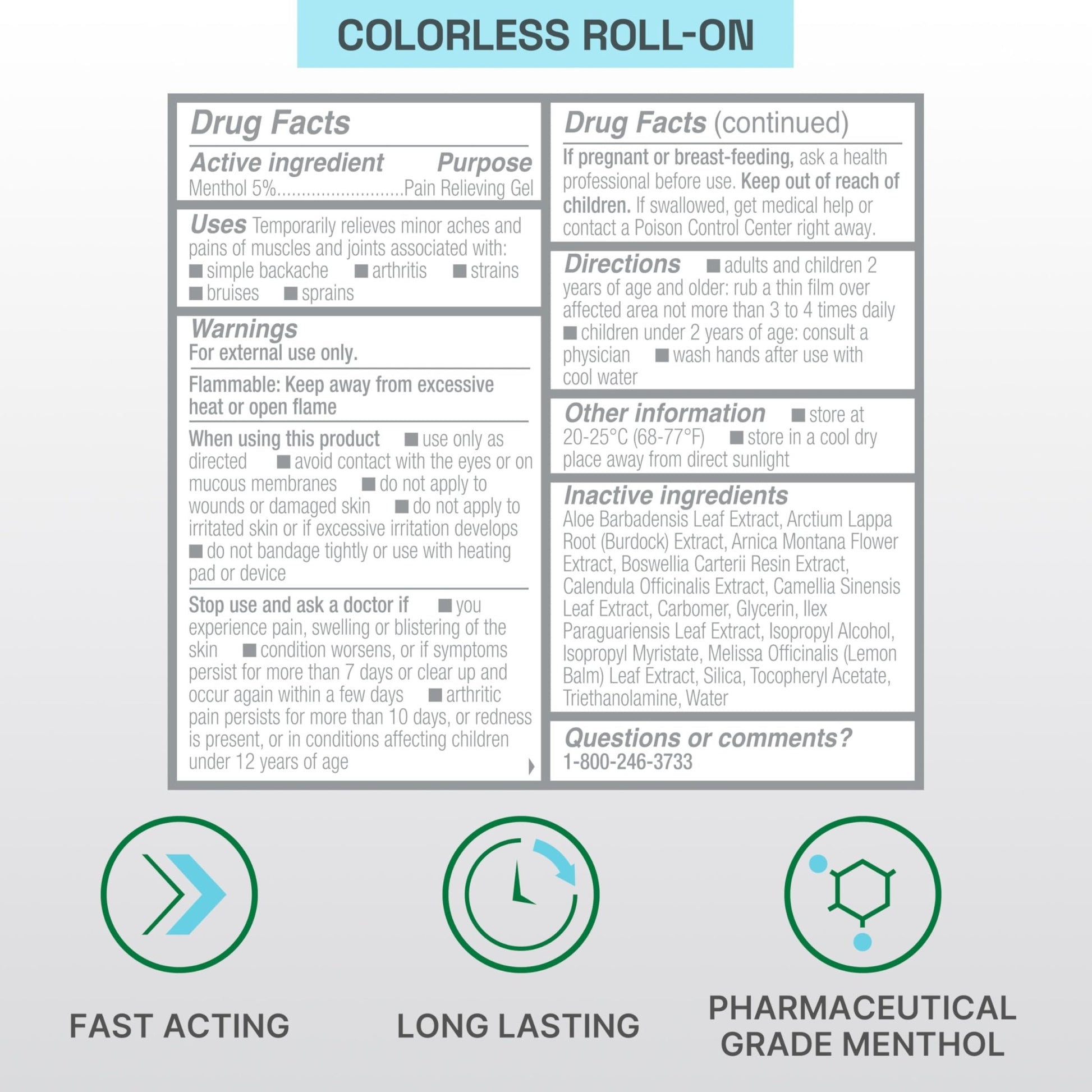 Biofreeze Professional Colorless Pain Relief Roll On, Knee & Simple Backache Relief, Arthritis Pain Reliever, Neck Pain Relief, Cooling Joint Pain Relief, Roll-On Menthol Gel 3 Fl Oz - dailyvitalstore