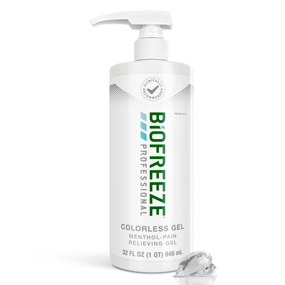 Biofreeze Professional Gel Pain Relief for Knee, Neck, Hip, Joint, Shoulder, & Simple Backache, Arthritis Pain Reliever, Sore Muscle Relief, Colorless Menthol Gel 32 Fl Oz - dailyvitalstore
