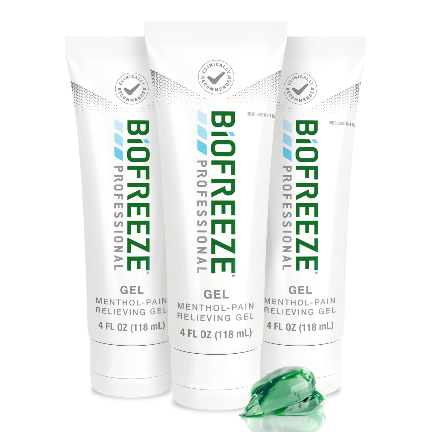 Biofreeze Professional Pain Relief Gel, 4 oz Tube (3-Pack) - Fast, Cooling Relief for Arthritis, Muscle Soreness, Joint, Back, Neck, Knee Pain & More - dailyvitalstore