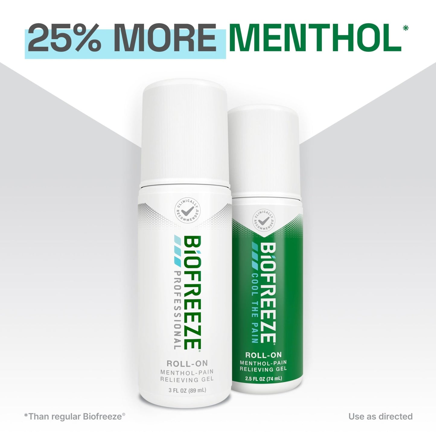 Biofreeze Professional Pain Relief Roll On, Travel Size Arthritis Discomfort Reliever, Fast Acting & Long Lasting Formula, Cooling Menthol Gel 3 Fl Oz (Pack of 3) - dailyvitalstore