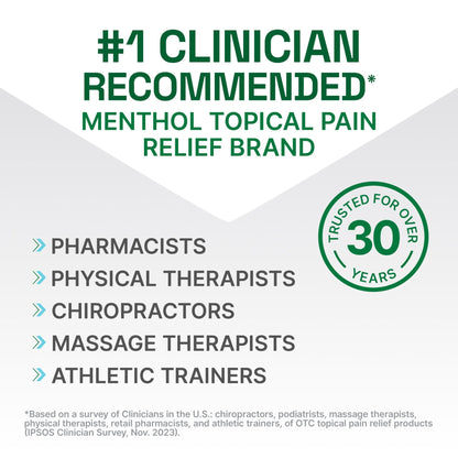Biofreeze Professional Pain Relief Roll On, Travel Size Arthritis Discomfort Reliever, Fast Acting & Long Lasting Formula, Cooling Menthol Gel 3 Fl Oz (Pack of 3) - dailyvitalstore