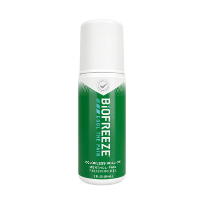 Biofreeze Roll-On Pain-Relieving Gel 3 FL OZ, Colorless Topical Pain Reliever For Muscles And Joints From Arthritis, Backache, Strains, Bruises, & Sprains - dailyvitalstore