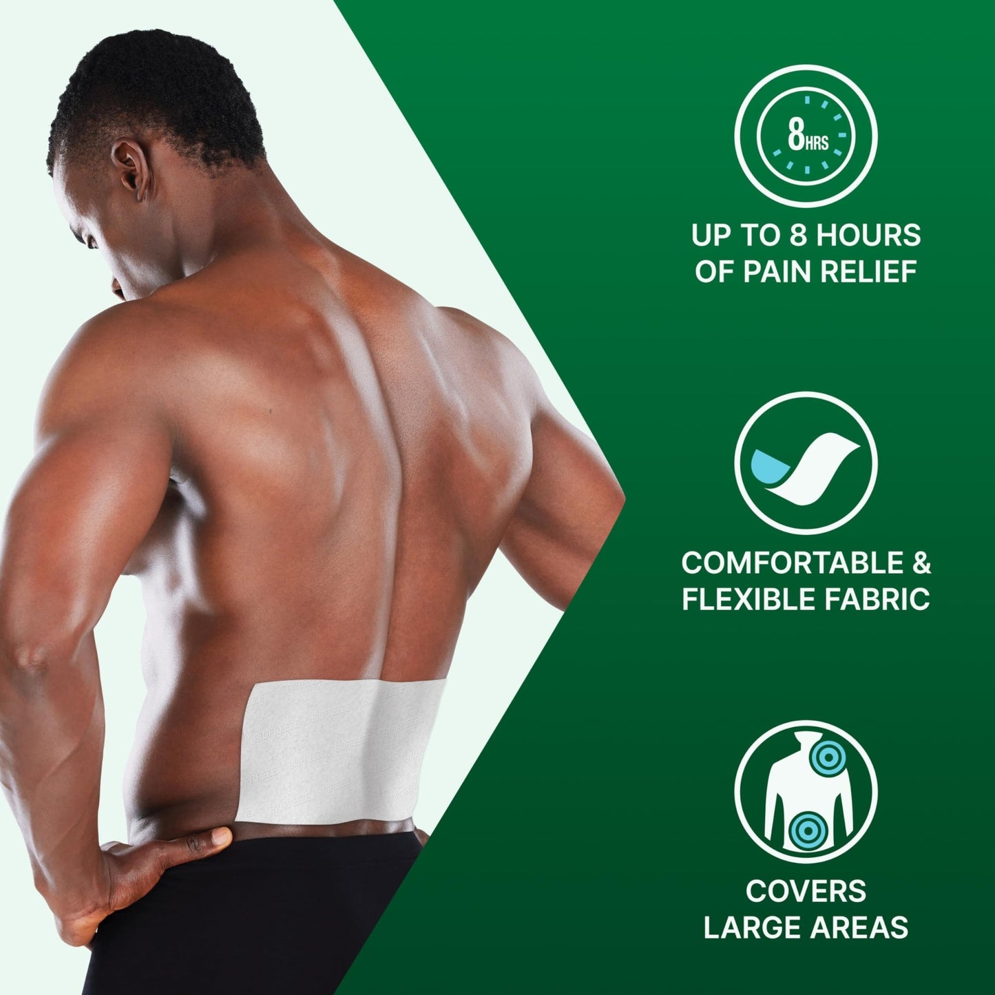 Biofreeze XL Pain Relief Patches, Menthol Pain Patches for Lower Back, Neck, Knee, & Shoulder, Comfortable & Flexible Fabric Stays in Place, 4 ct - dailyvitalstore