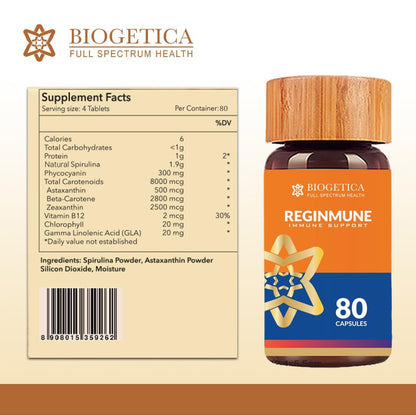 Biogetica Reginmune - Natural Immune Support Care Daily Boost Immune System Booster - 80 Capsules - dailyvitalstore