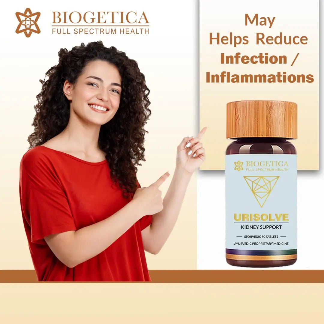 Biogetica Urisolve Kidney Care Herbal Supplement with Asparagus Racemosus & Terminalia Chebula for Optimal Urinary System Support - Non-GMO - 100% Vegan Ayurveda Supplement - 80 Tablets - dailyvitalstore