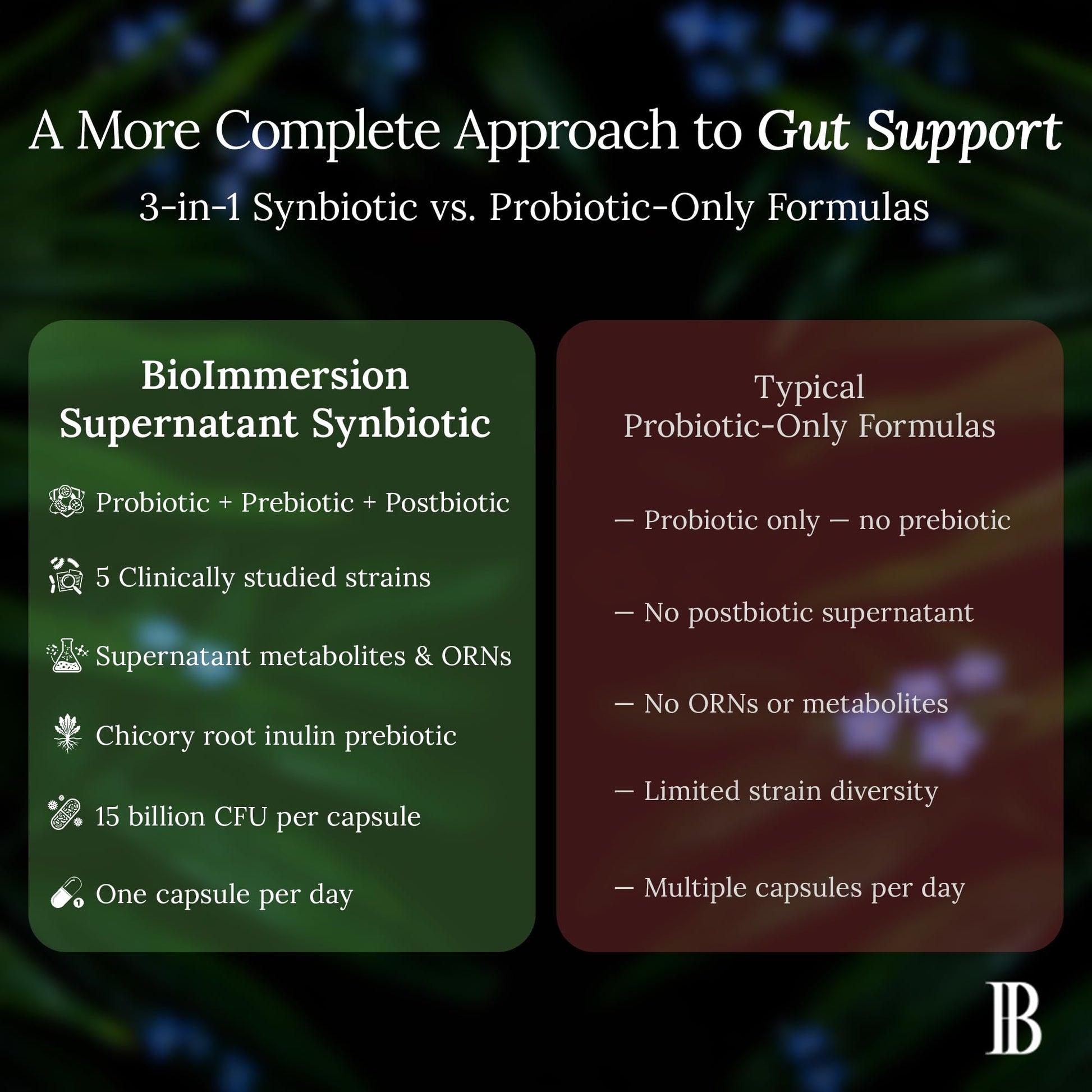 BioImmersion Supernatant Synbiotic - Prebiotic Probiotic Postbiotic - Eases Digestive Discomfort, Gut Imbalance & Yeast Overgrowth - Immune & Microbiome Support - dailyvitalstore