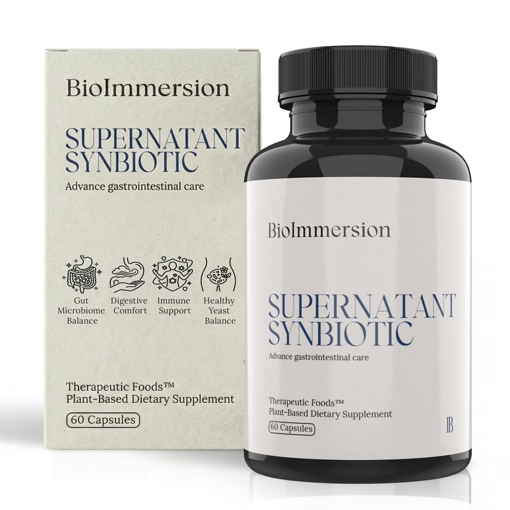 BioImmersion Supernatant Synbiotic - Prebiotic Probiotic Postbiotic - Eases Digestive Discomfort, Gut Imbalance & Yeast Overgrowth - Immune & Microbiome Support - dailyvitalstore