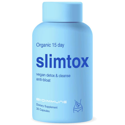 BioImmune Slimtox™ Organic 15 Day Colon Cleanse & Detox for Flat Stomach Less Bloat & LBS w/Probiotics - Constipation Relief - Flushes Toxins, Boosts Energy - dailyvitalstore