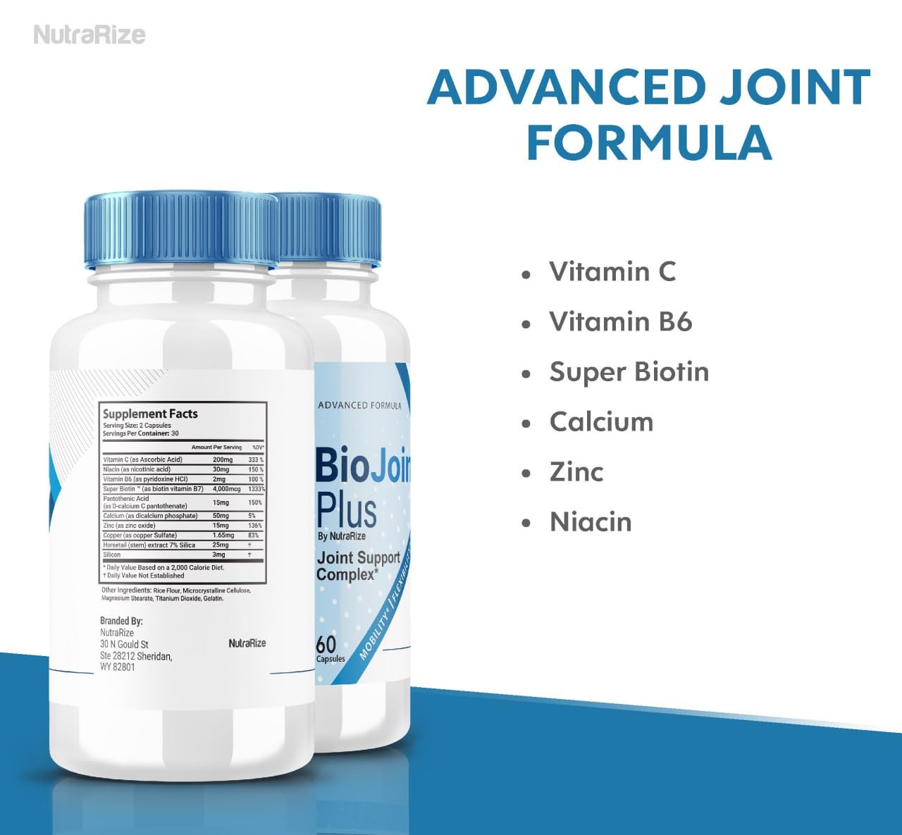 BioJoint Plus - BioJoint Plus Advanced Joint Support Formula, BioJoint Supplement, BioJoint Maximum Strength Pills for Joint Wellness and Mobility, Bio Joint Plus Reviews (60 Capsules) - dailyvitalstore