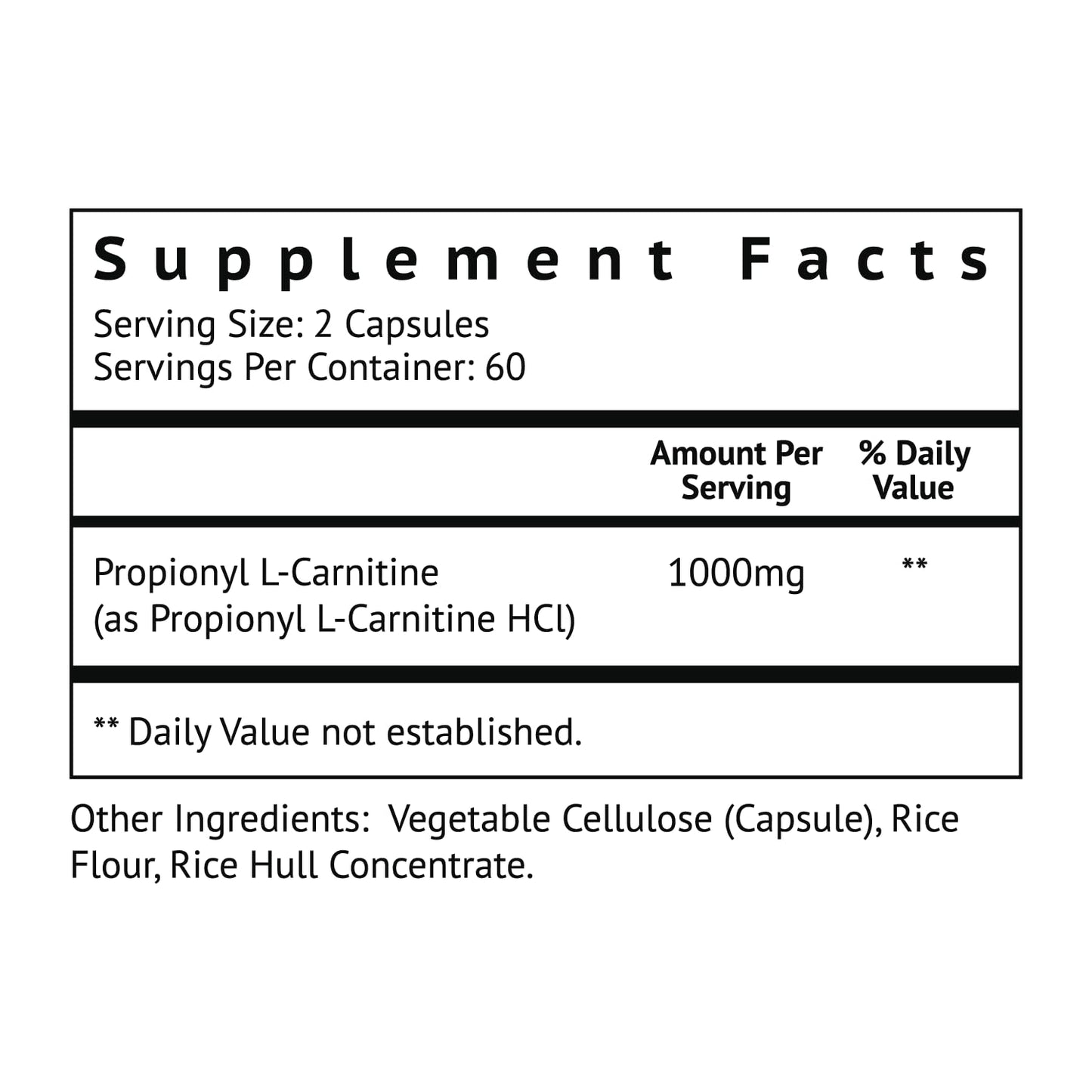Biolor High Absorption Propionyl-L-Carnitine (PLCAR) No Artificial Fillers - Effective Propionyl L Carnitine HCL Supplement to Support Blood Circulation - 120 Capsules - dailyvitalstore