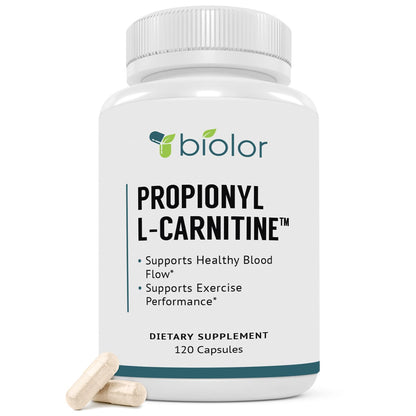 Biolor High Absorption Propionyl-L-Carnitine (PLCAR) No Artificial Fillers - Effective Propionyl L Carnitine HCL Supplement to Support Blood Circulation - 120 Capsules - dailyvitalstore