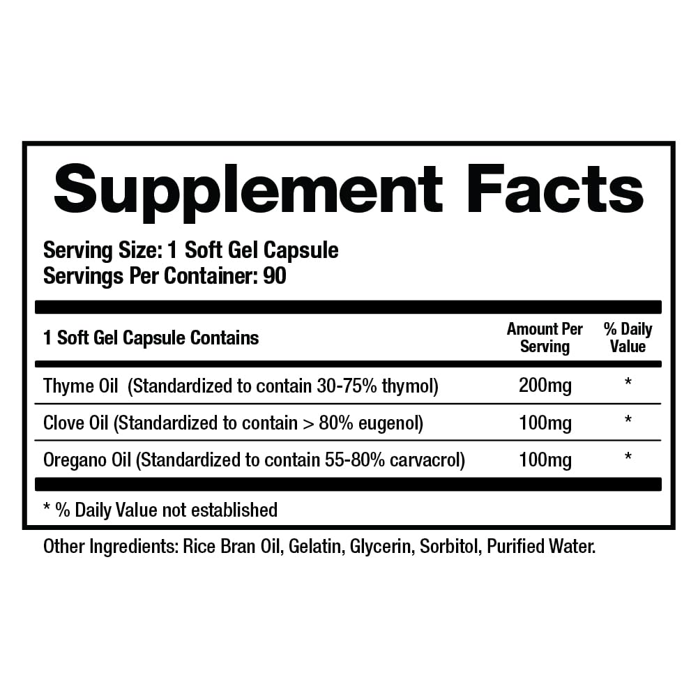 BioMatrix Biofilm Disruptor, GI Repair Digestive Supplement for Men and Women, Oil of Thyme, Oregano & Clove, Gut Microbiome & Intestinal Health Support | Microb-Defend (90 Softgels) - dailyvitalstore