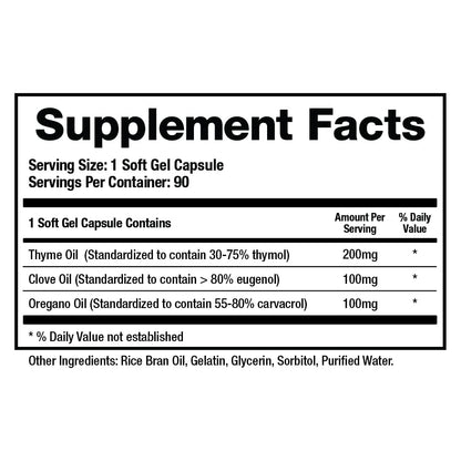 BioMatrix Biofilm Disruptor, GI Repair Digestive Supplement for Men and Women, Oil of Thyme, Oregano & Clove, Gut Microbiome & Intestinal Health Support | Microb-Defend (90 Softgels) - dailyvitalstore