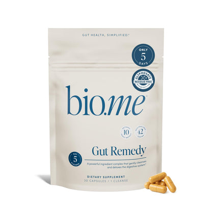 Biome Gut Remedy Capsules (5 Day Cleanse, 1 Round, 30 Capsules) Gut Reset with Magnesium Citrate, Berberine, Immunolin, L-Glutamine - Reset Digestive System - dailyvitalstore