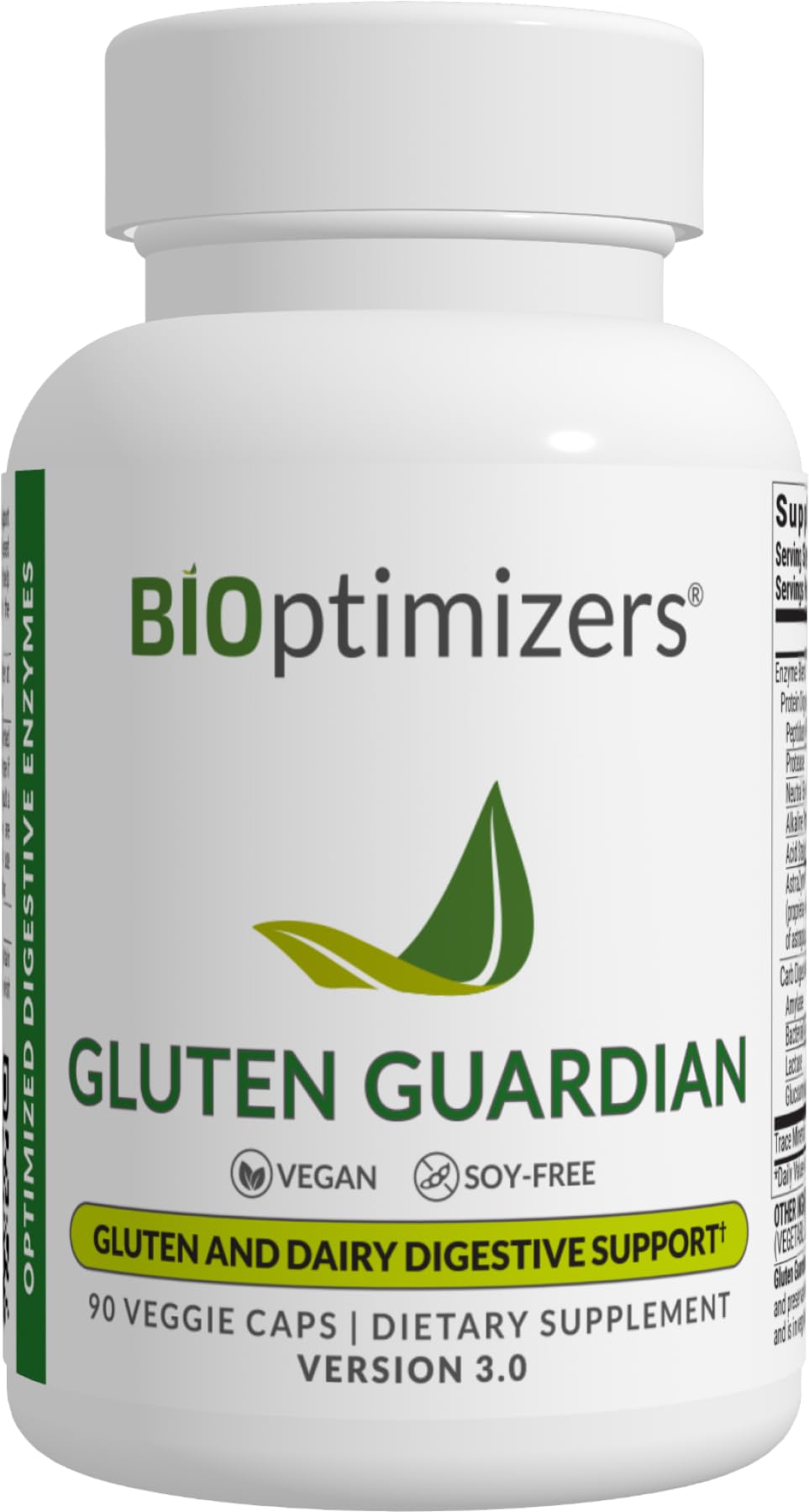 BIOptimizers Gluten Guardian 3.0 - Enzyme Supplement with DPP-IV to Support Gluten Digestion – May Help Prevent Bloating, - dailyvitalstore