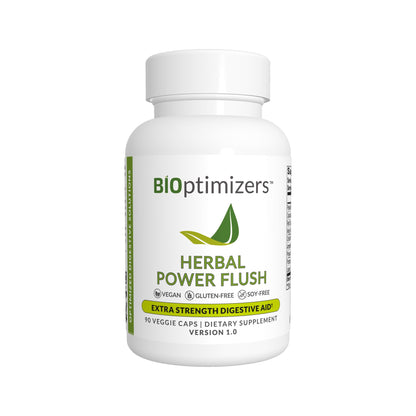 BIOptimizers Herbal Power Flush - Extra Strength Digestive Cleanse - Eliminate Toxins Improve Bowel Digestion - dailyvitalstore