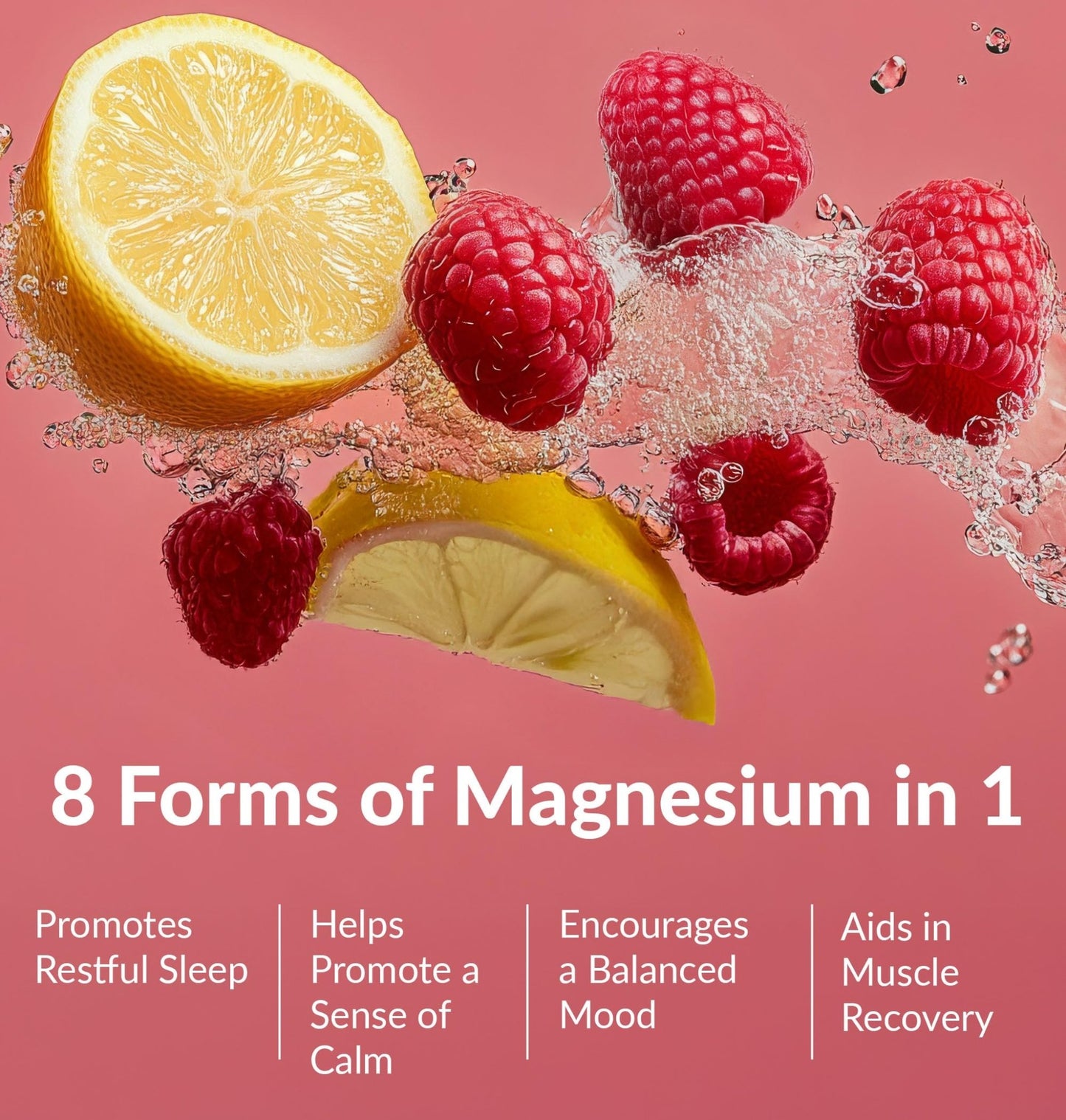 BIOptimizers Magnesium Breakthrough Drink - 8 Forms of Magnesium, Electrolytes, Sleep Health, Stress, Muscle Recovery, Heart Support | Glycinate, Citrate, Malate- Raspberry Lemon - dailyvitalstore