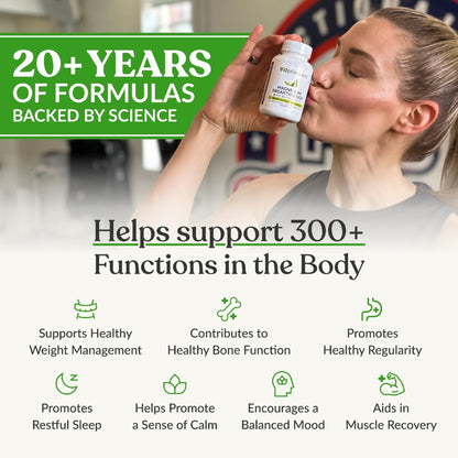 BIOptimizers Magnesium Breakthrough Supplement with 500mg - 7 Forms of Magnesium: Glycinate, Malate, Citrate, and More - Natural Support for Sleep and Cognitive Function -90 Capsules- Calming Vitamins - dailyvitalstore