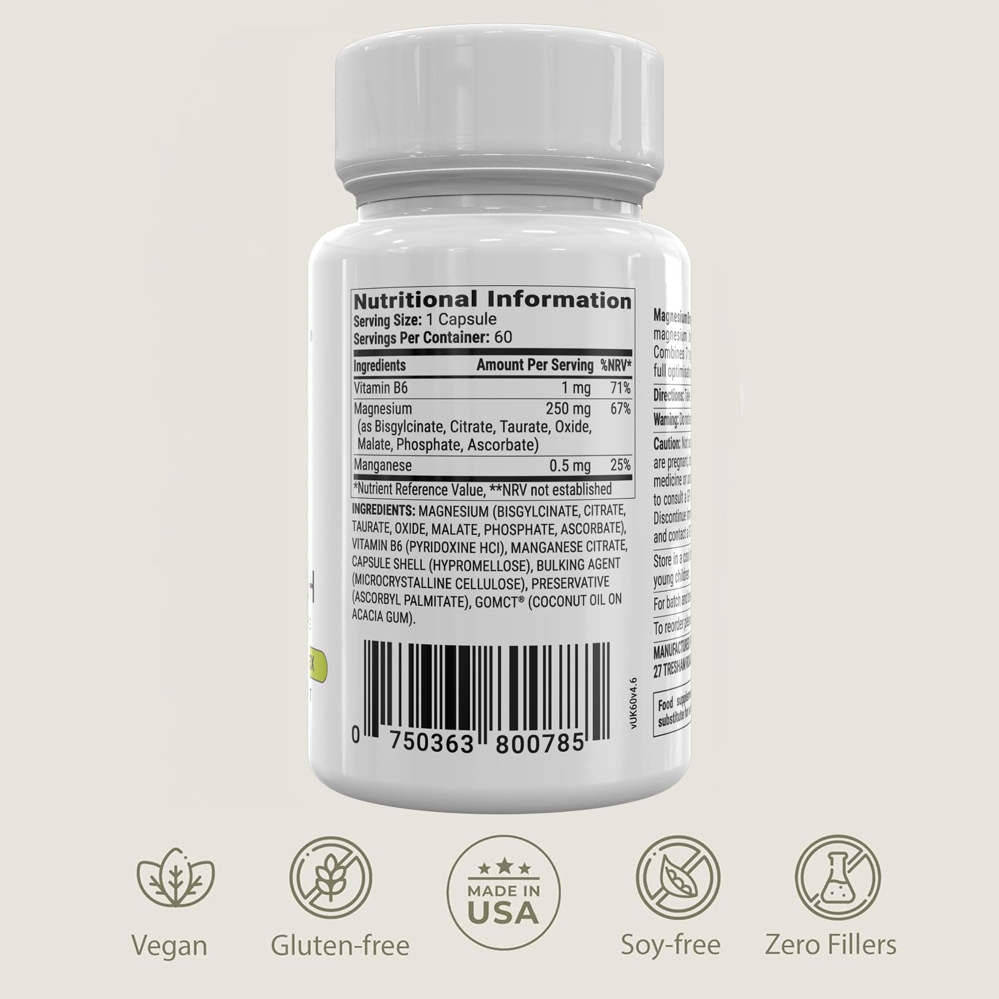 BIOptimizers Magnesium Breakthrough Supplement with 500mg - 7 Forms of Magnesium: Glycinate, Malate, Citrate, and More - Natural Support for Sleep and Cognitive Function -60 Capsules- Calming Vitamins - dailyvitalstore